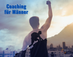 Mann macht Siegerpose beim Coaching für Männer.